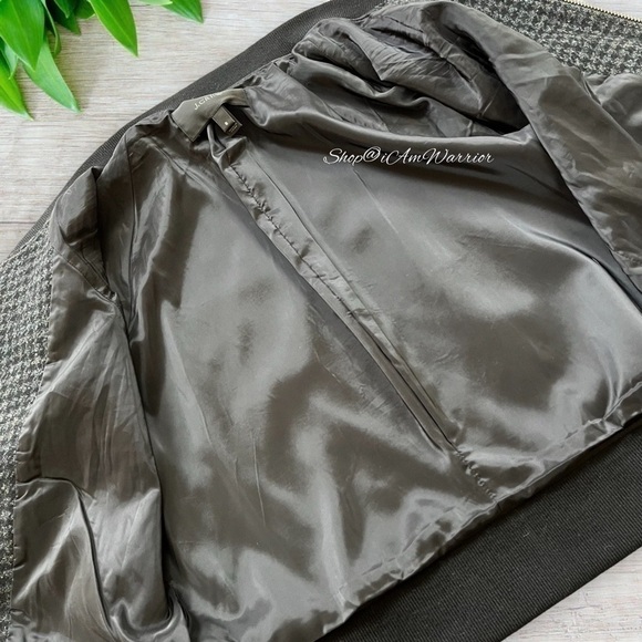 J.Crew leather & wool houndstooth zip moto bomber jacket *shop@iamwarrior - Picture 12 of 14